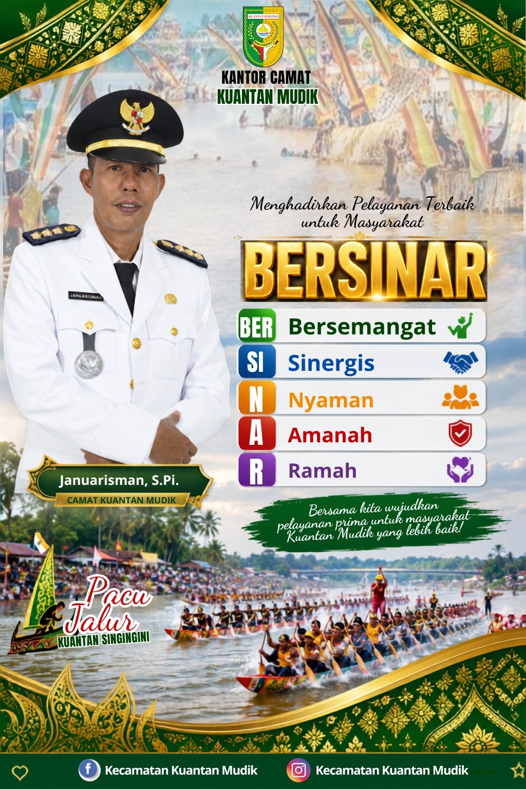 Tingkatkan Kualitas Layanan, Kantor Camat Kuantan Mudik Usung Tagline "BERSINAR"
