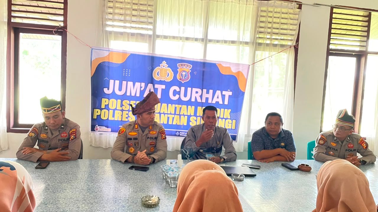 DENGAR ASPIRASI MASYARAKAT, POLSEK KUANTAN MUDIK GELAR KEGIATAN "JUM'AT CURHAT"
